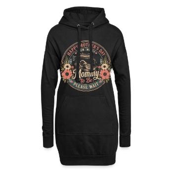 Cadeau Future Maman - Happy Mother's Day From Insi - Sweat-shirt à capuche long Femme - noir - Devant