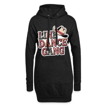 Style de gang de danse en ligne - Sweat-shirt à capuche long Femme - noir - Devant