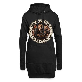 Barbecue Humour Papa Grillades Été Cadeau - Sweat-shirt à capuche long Femme - noir - Devant