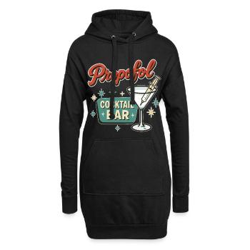 Panneau du bar à cocktails Propofol - Sweat-shirt à capuche long Femme - noir - Devant