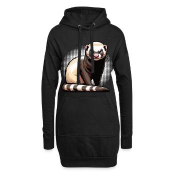 ferret ferret holder ferret owner - Hoodie Dress - black - Front