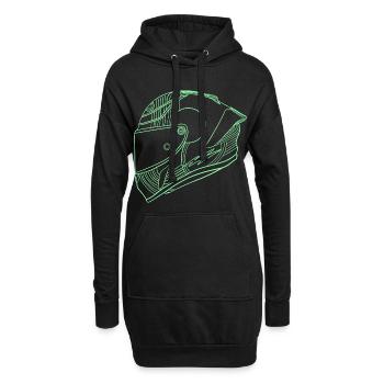 Helm - Hoodie-Kleid - Schwarz - Vorne