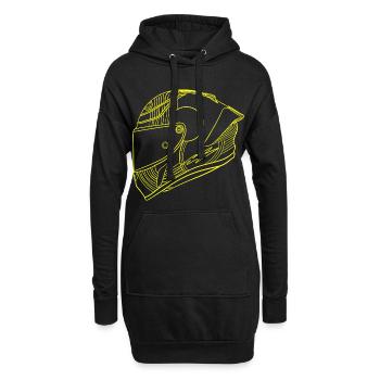 Helm - Hoodie-Kleid - Schwarz - Vorne