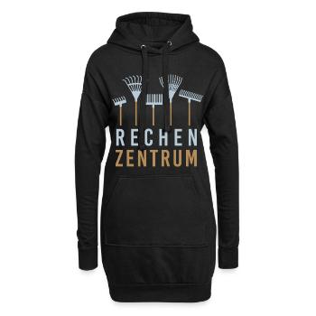 Rechenzentrum IT EDV Nerd Computer braun - Hoodie-Kleid - Schwarz - Vorne