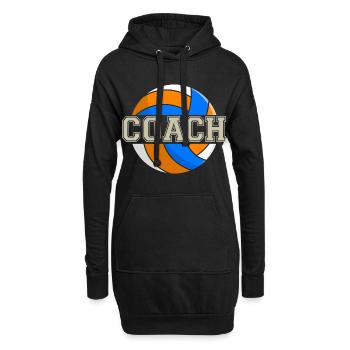 Coach Volleyball-Trainer Geschenk volleyball - Hoodie-Kleid - Schwarz - Vorne