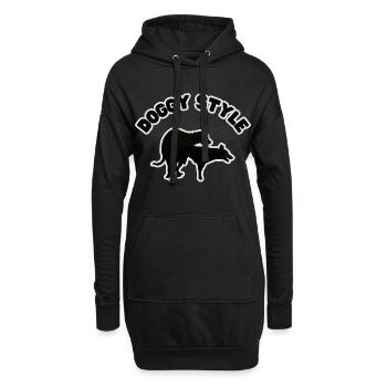 Doggy Style Black Grunge - Hoodie-Kleid - Schwarz - Vorne