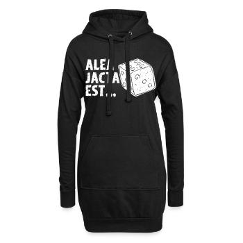 Alea jacta est Latein Spruch Geschenk Alte Sprache - Hoodie-Kleid - Schwarz - Vorne