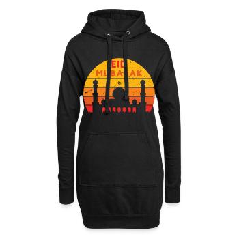 Ramadan Eid Mubarak Sunset Colors - Hoodie-Kleid - Schwarz - Vorne