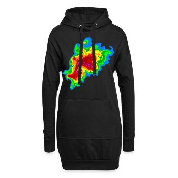 Joplin Superzelle, Tornado, Radar, Sturmjäger - Hoodie-Kleid - Schwarz - Vorne