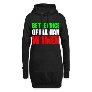 Be the voice of iranian women - Hoodie-Kleid - Schwarz - Vorne
