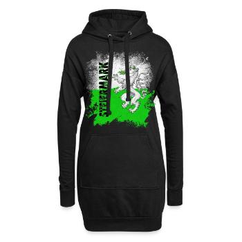 Steiermark Retro Style - Hoodie-Kleid - Schwarz - Vorne