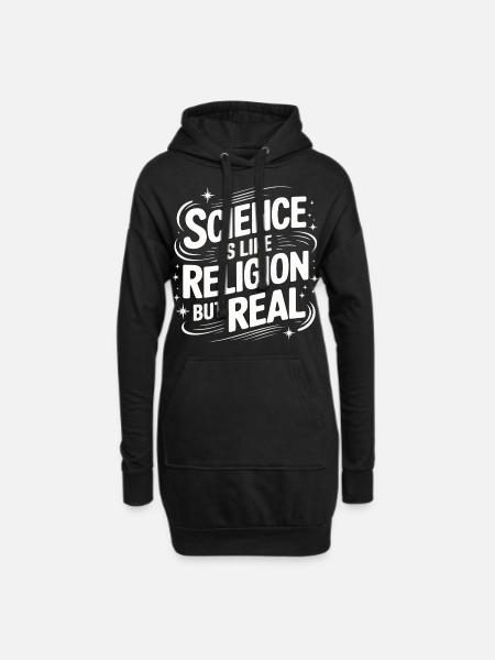 Atheismus Atheist Anti-Religion Agnostiker - Hoodie-Kleid - Schwarz