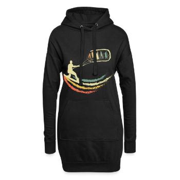 kitesurfing - Sweat-shirt à capuche long Femme - noir - Devant
