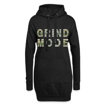 Grind Mode Dollar Bill Texture Motivation - Hoodie-Kleid - Schwarz - Vorne