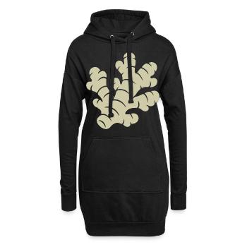 Ginger Design – Frais et sain - Sweat-shirt à capuche long Femme - noir - Devant