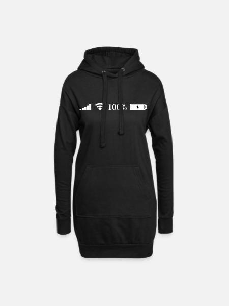 Symbole - Hoodie-Kleid - Schwarz