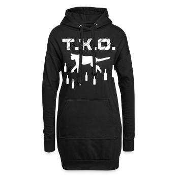 T.K.O. Drunken Predator Blackout Coma Blanc - Sweat-shirt à capuche long Femme - noir - Devant