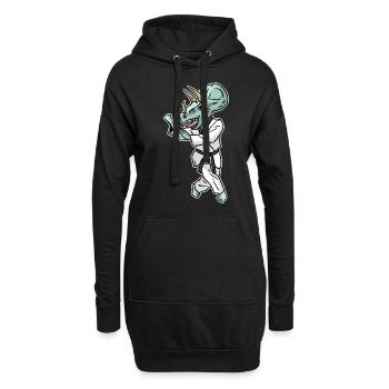 Triceratops Taekwondo Dinosaurier Karate Geschenk - Hoodie-Kleid - Schwarz - Vorne