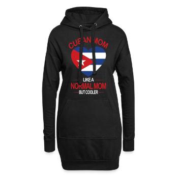 Kuba Flagge - Hoodie-Kleid - Schwarz - Vorne