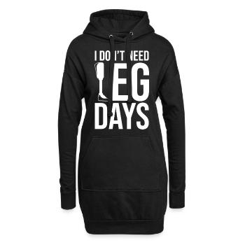 Amputiertes Bein | Prothetisch Prothese Geschenke - Hoodie-Kleid - Schwarz - Vorne
