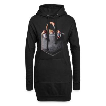 Skorpion - Hoodie-Kleid - Schwarz - Vorne