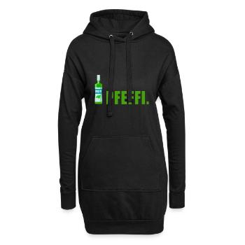 Pfefferminz Likör Pfeffi Vatertag Sauf - Hoodie-Kleid - Schwarz - Vorne