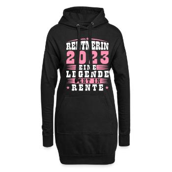 Rentnerin 2023 Eine Legende Geht In Rente - Hoodie-Kleid - Schwarz - Vorne