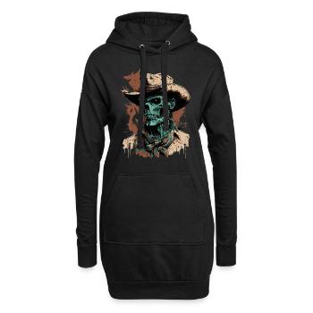 Untoter Cowboy - Hoodie-Kleid - Schwarz - Vorne