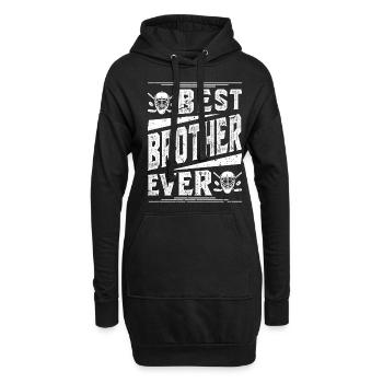 Eishockey Bruder Eishockeyspieler - Hoodie-Kleid - Schwarz - Vorne