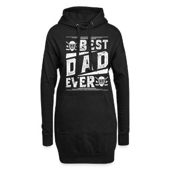 Eishockey Papa Eishockeyspieler - Hoodie-Kleid - Schwarz - Vorne