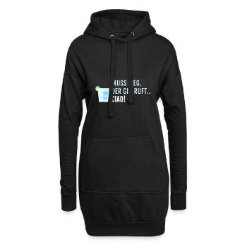 Muss Weg Digga der Gin ruft - Hoodie-Kleid - Schwarz - Vorne