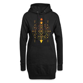 Zeichen Symbolik Form Bedeutung - Hoodie-Kleid - Schwarz - Vorne