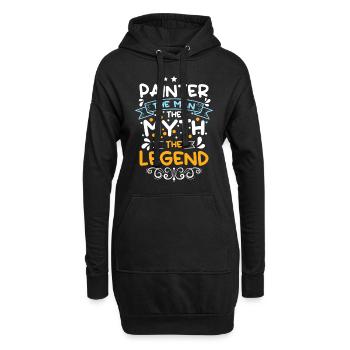 Maler Lackierer Streichen Handwerker - Hoodie-Kleid - Schwarz - Vorne