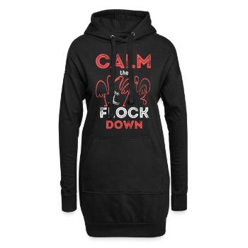 Calmez le troupeau - Sweat-shirt à capuche long Femme - noir - Devant