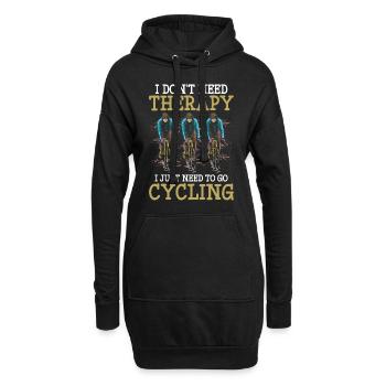 Radsport Radfahren Radrennen - Hoodie-Kleid - Schwarz - Vorne