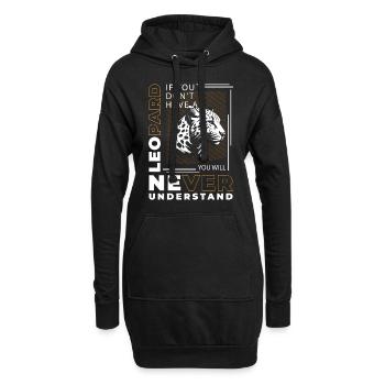 Prédateur guépard d’Afrique - Sweat-shirt à capuche long Femme - noir - Devant
