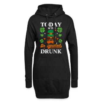 Irland Fernweh Urlauber - Hoodie-Kleid - Schwarz - Vorne