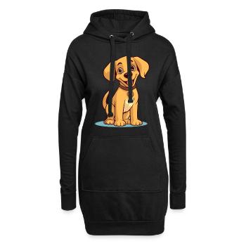 Niedliches Hundedesign für Hundebesitzer - Hoodie-Kleid - Schwarz - Vorne