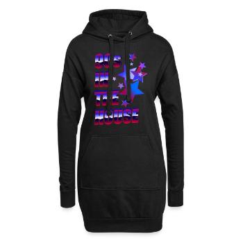 90s in the house - Hoodie-Kleid - Schwarz - Vorne