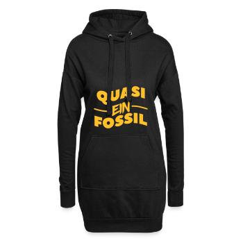 un fossile - Sweat-shirt à capuche long Femme - noir - Devant