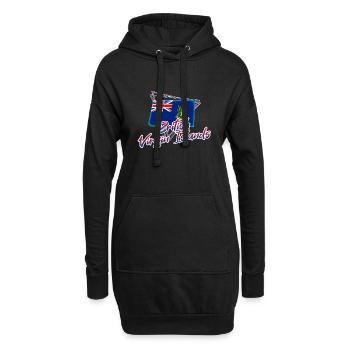 Britische Jungferninseln - Hoodie-Kleid - Schwarz - Vorne