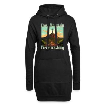 Cross Mountain - Der perfekte Ort für einen Ausflu - Hoodie-Kleid - Schwarz - Vorne