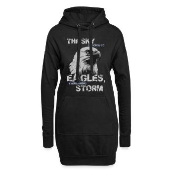 Adler Sprueche Geschenk Shirt - Hoodie-Kleid - Schwarz - Vorne