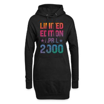 Limited Edition Geburtstag Party Jahrgang 2000 - Hoodie-Kleid - Schwarz - Vorne