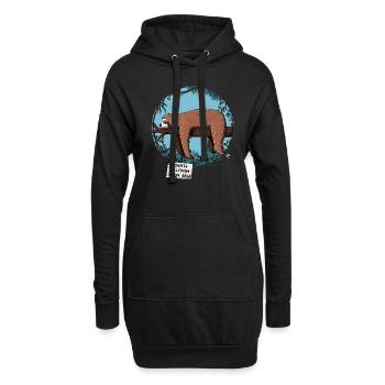 Paresseux - Sweat-shirt à capuche long Femme - noir - Devant