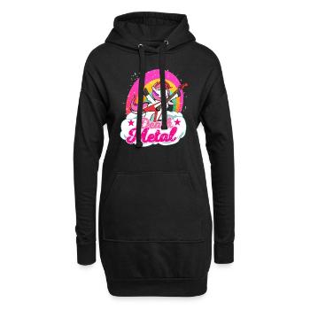 Death Metal Einhorn cadeau pour un metal musique - Sweat-shirt à capuche long Femme - noir - Devant