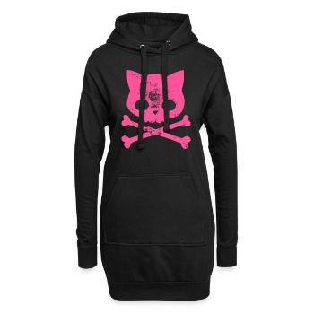 Mieze Pink - Katze Punk - Hoodie-Kleid - Schwarz - Vorne