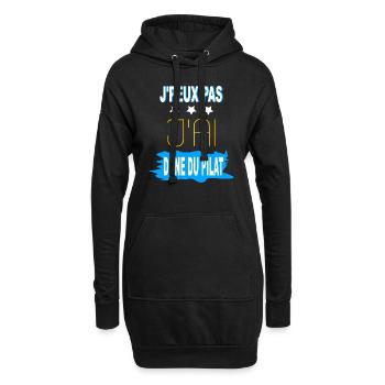 J'peux pas - j'ai Dune du Pilat - Sweat-shirt à capuche long Femme - noir - Devant
