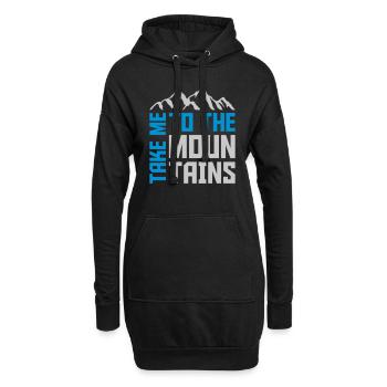 Citation à la montagne - Sweat-shirt à capuche long Femme - noir - Devant
