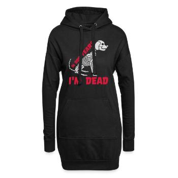 in dog years Dead - Hoodie-Kleid - Schwarz - Vorne